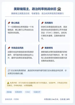 美联储易主，政治利率挑战依旧