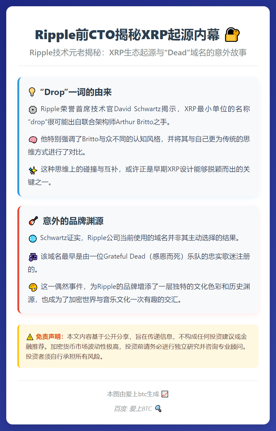 Ripple前CTO揭秘XRP起源内幕