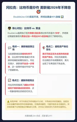 冈拉克：比特币是炒作 美联储2026年不降息