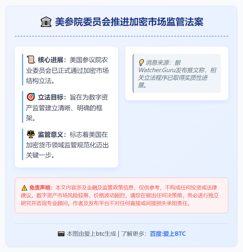 美参院委员会推进加密市场监管法案