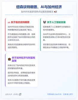 纽森谈特朗普、AI与加州经济