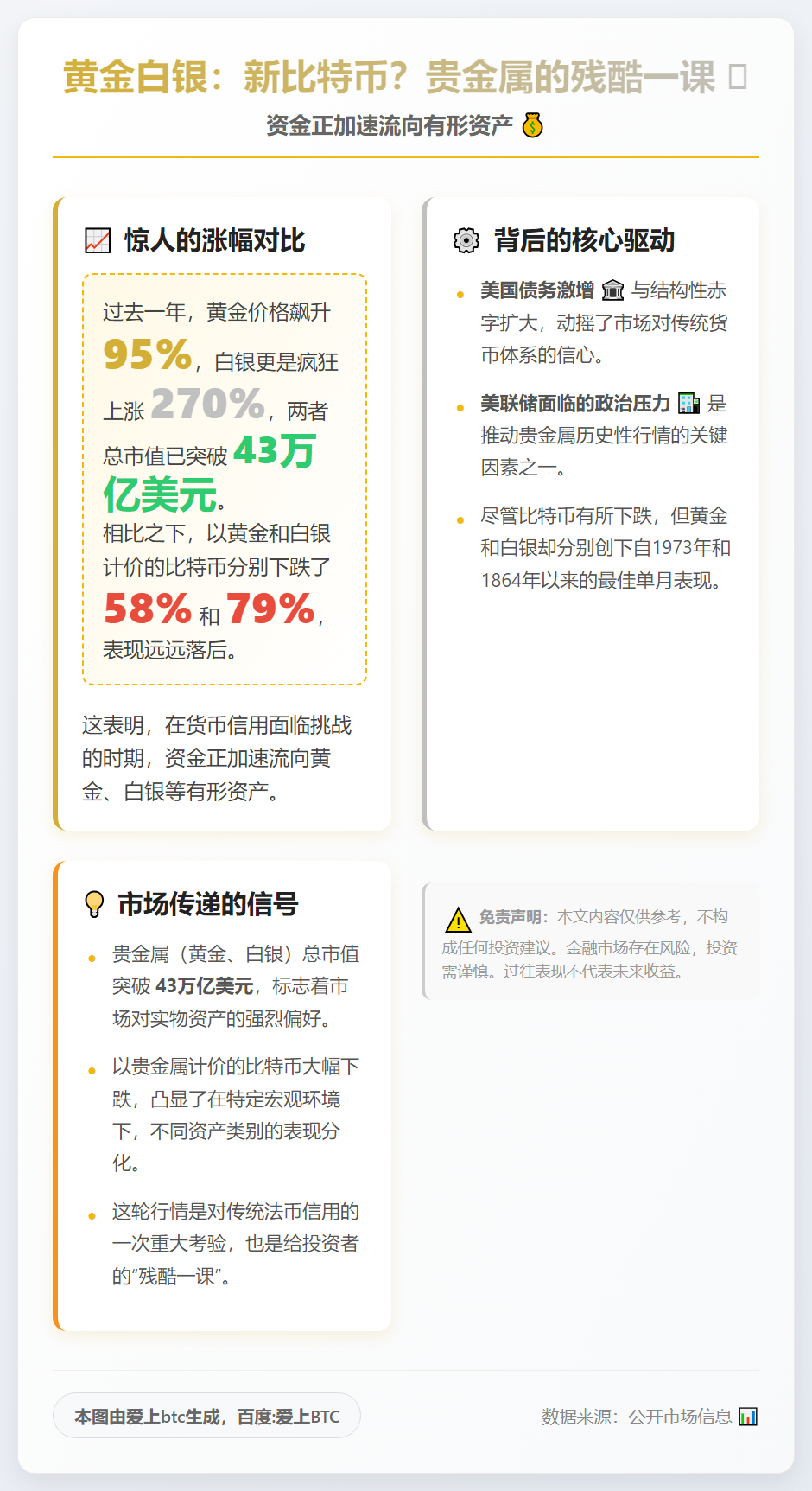 黄金白银：新比特币？贵金属的残酷一课