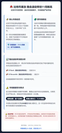 比特币暴涨 隐含波动率创11月新高