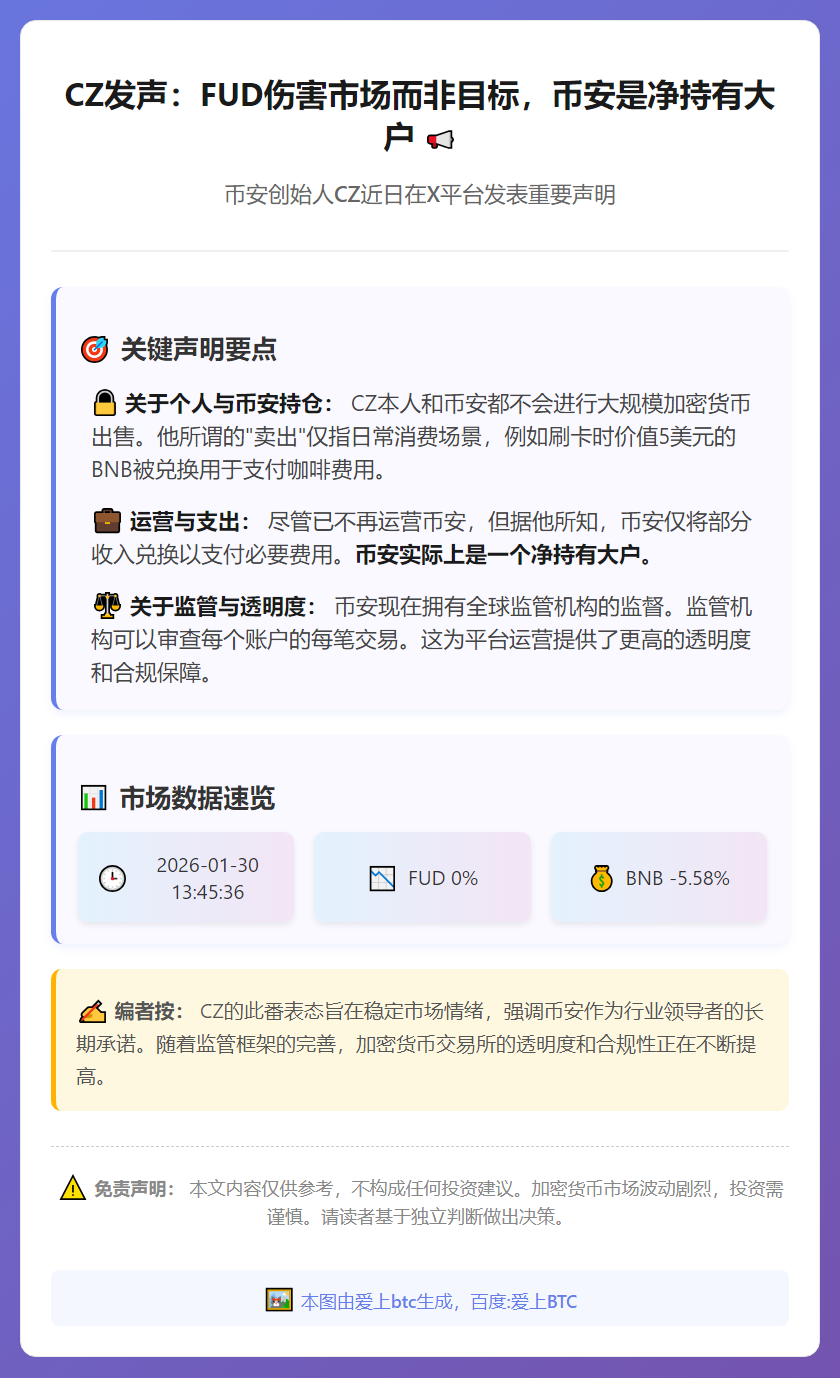 币安：部分收入用于开支
