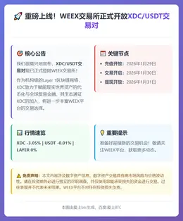 XDC Network (XDC) 上线 WEEX