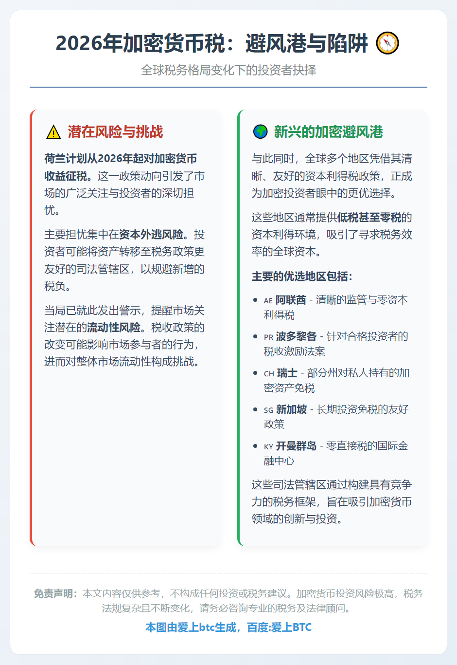 2026年加密货币税：避风港与陷阱