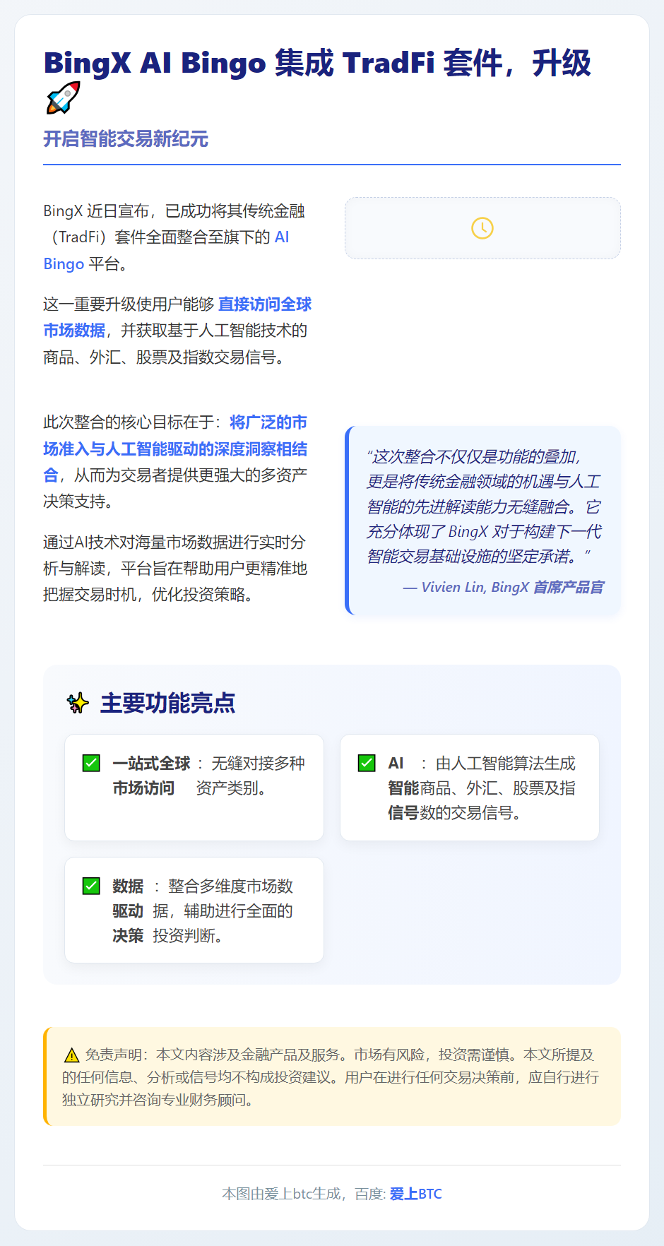 BingX AI Bingo 集成 TradFi 套件，升级