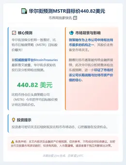华尔街预测MSTR目标价440.82美元