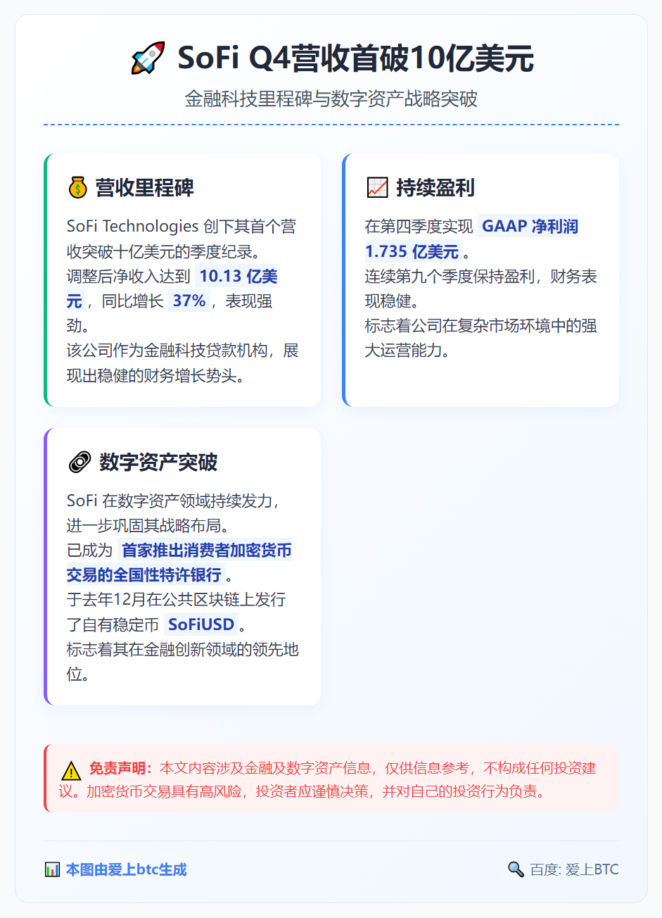 SoFi Q4营收首破10亿美元