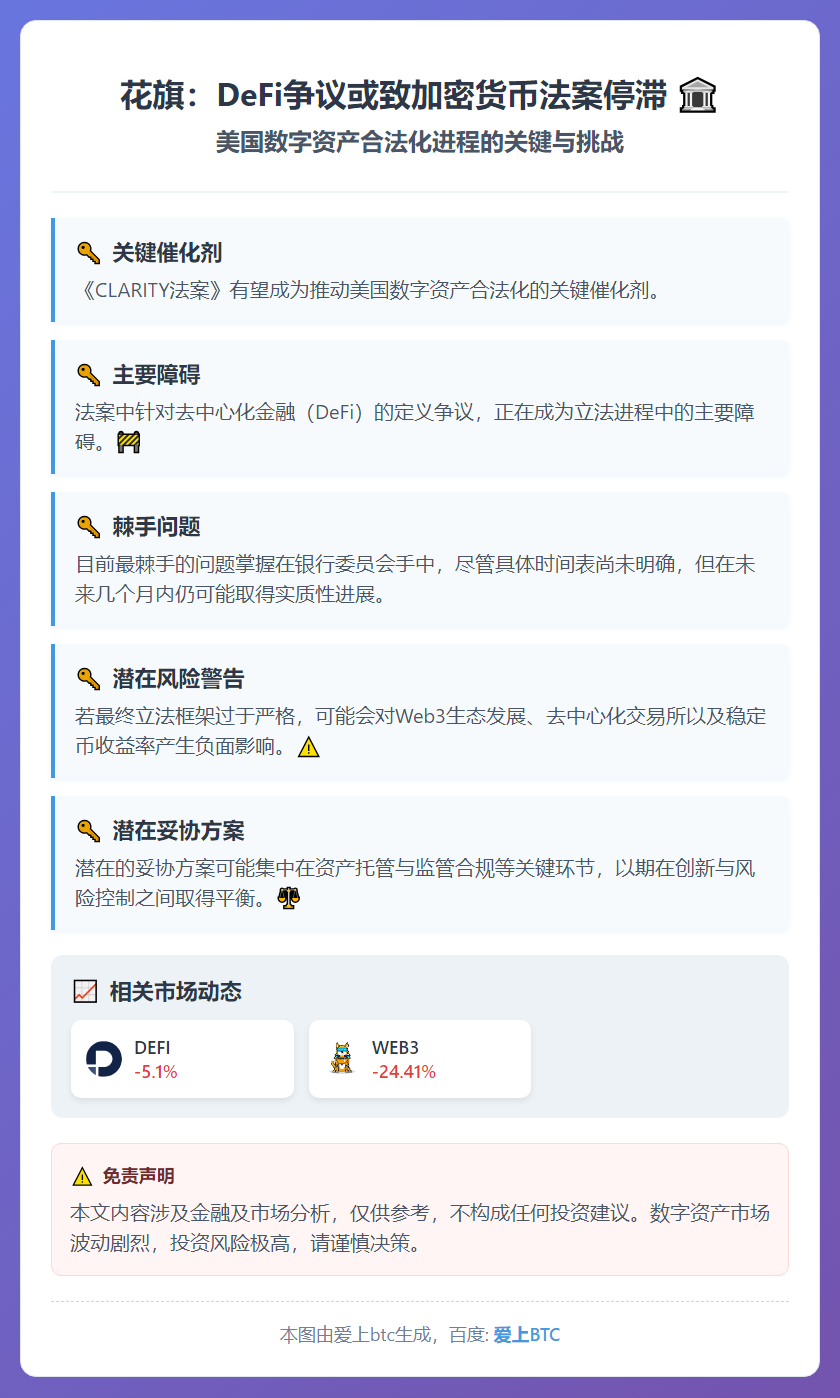 花旗：DeFi争议或致加密货币法案停滞