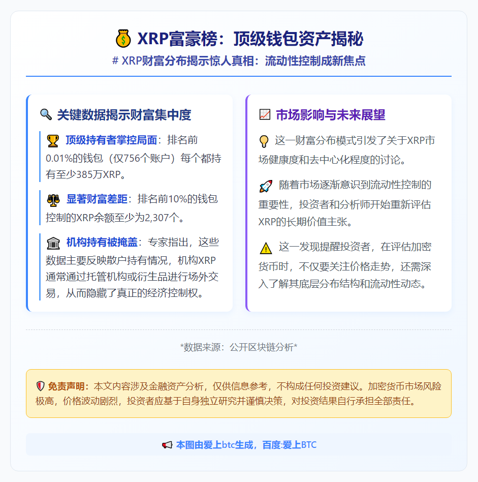 XRP富豪榜：顶级钱包资产揭秘