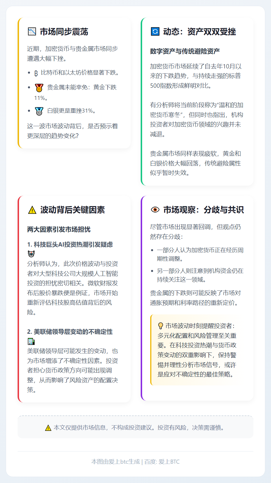 比特币失守8万 贵金属跟跌