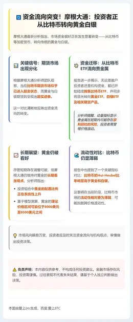 摩根大通：比特币期货超卖 黄金目标8500美元