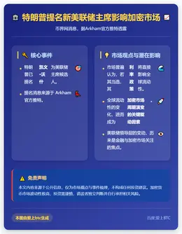 特朗普提名新美联储主席影响加密市场