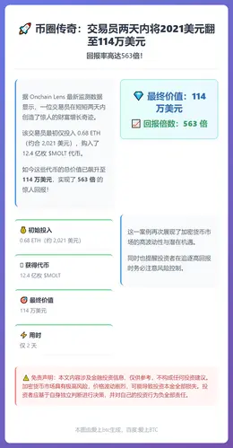 交易员两日赚114万美元，回报563倍