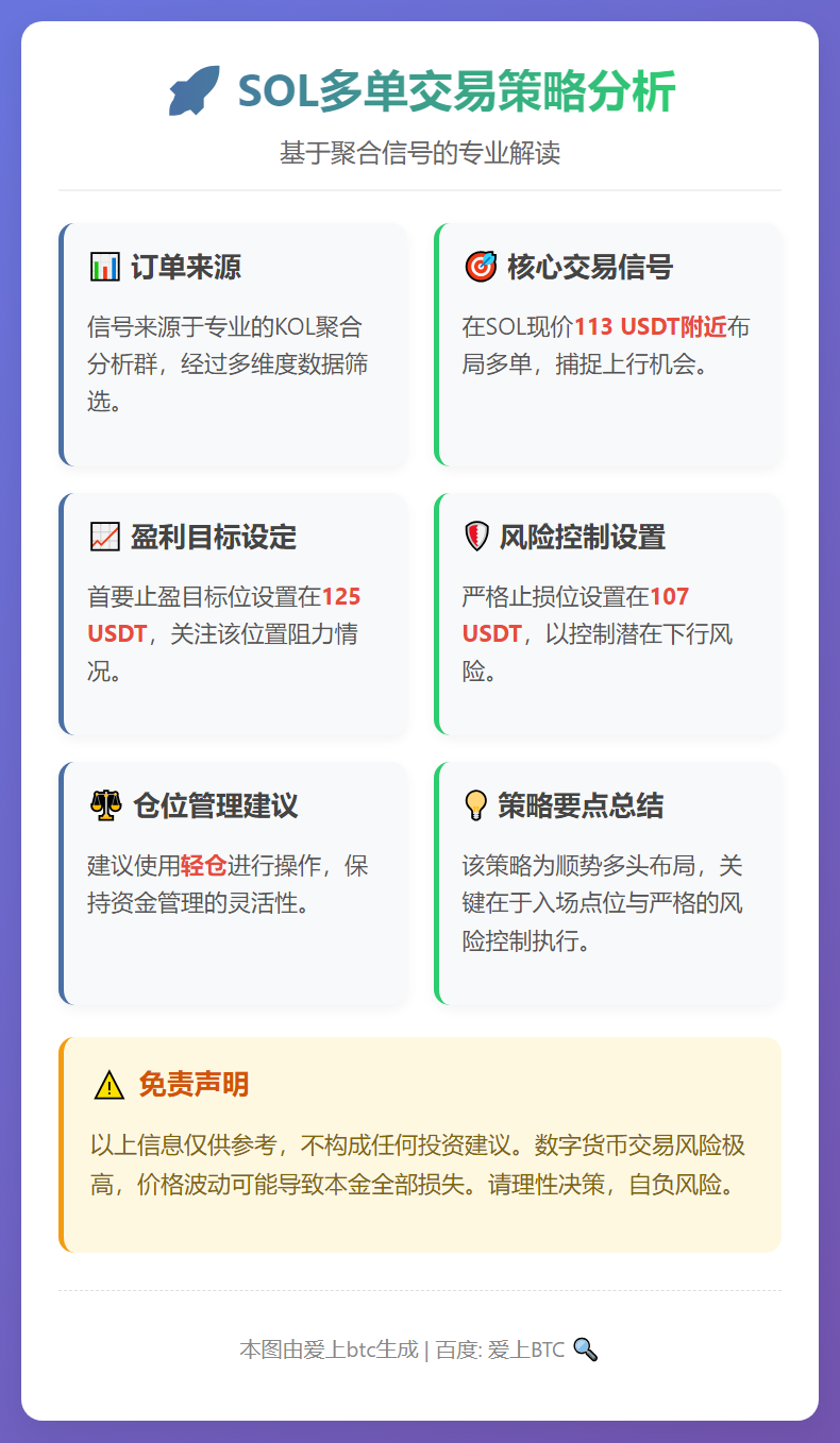 SOL多单策略