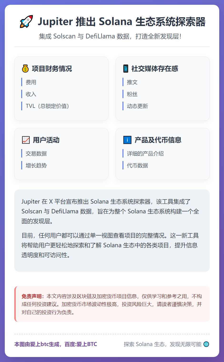 Jupiter推出Solana生态探索器