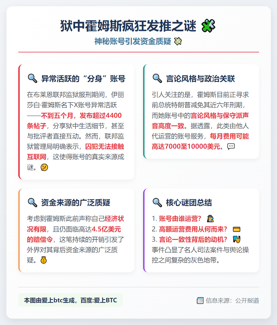 狱中霍姆斯疯狂发推之谜