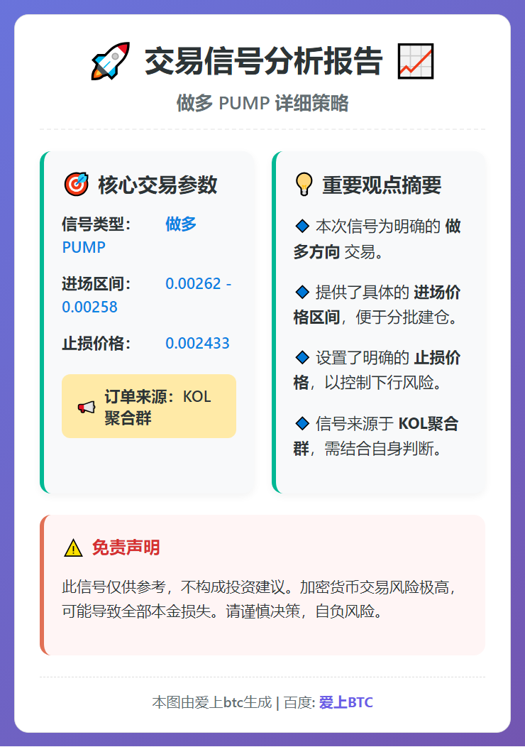 做多PUMP交易信号