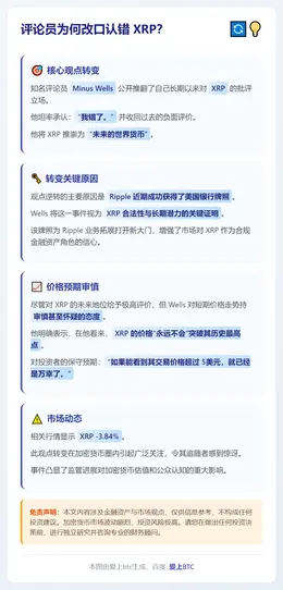 评论员为何改口认错 XRP？