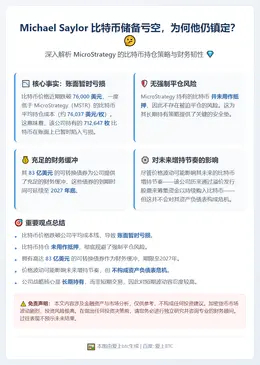 Michael Saylor 比特币储备亏空，为何他仍镇定？