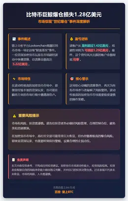 比特币巨鲸爆仓损失1.28亿美元