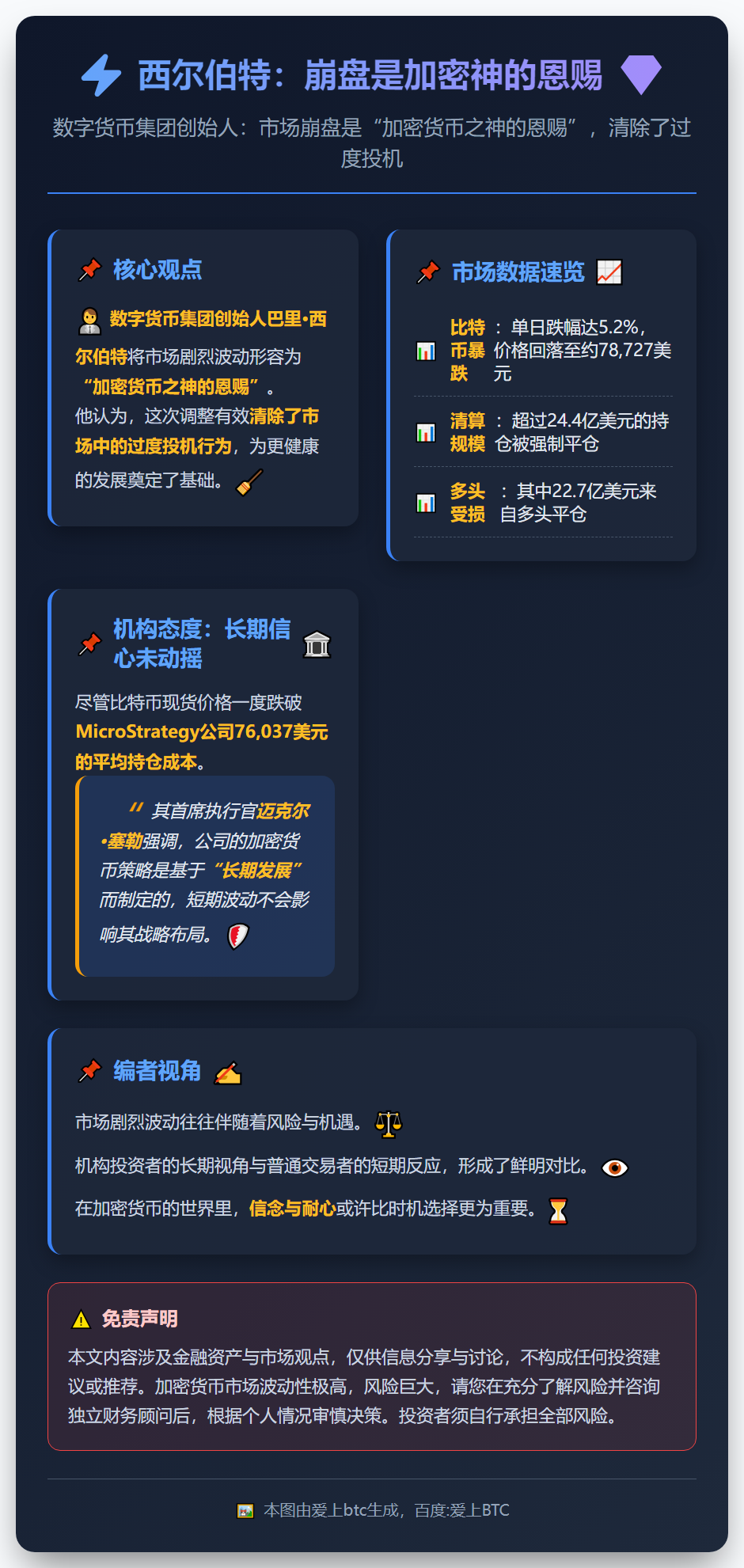 西尔伯特：崩盘是加密神的恩赐