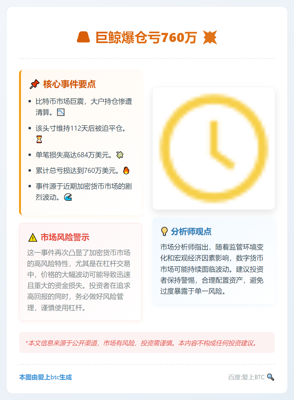 巨鲸爆仓亏760万
