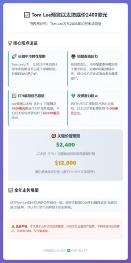 Tom Lee预言以太坊底价2400美元