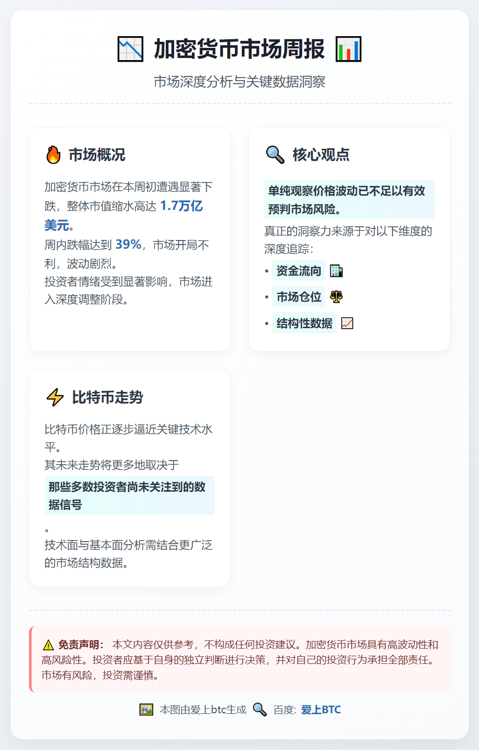 加密货币周跌39%