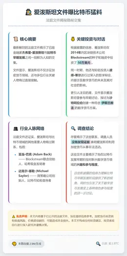 爱泼斯坦文件曝比特币猛料
