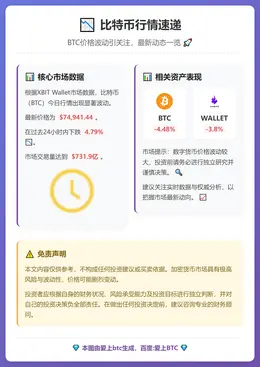 BTC跌破75000美元