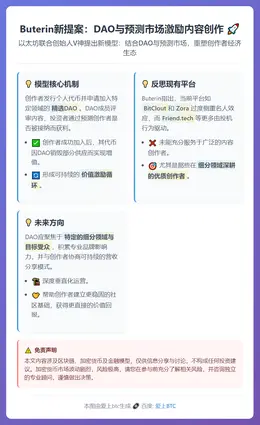 Buterin新提案：DAO与预测市场激励内容创作