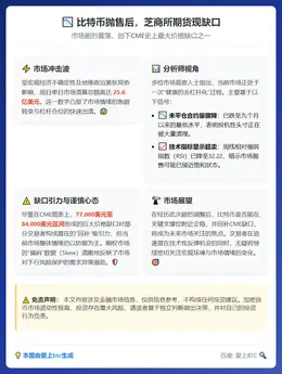 比特币抛售后，芝商所期货现缺口