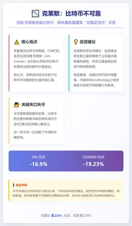 克莱默：比特币不可靠