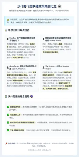 沃什时代美联储政策预测汇总