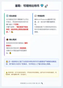 塞勒：可增持比特币