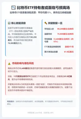 比特币ETF持有者或面临亏损离场