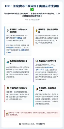 CEO：加密货币下跌或源于美国流动性紧缩