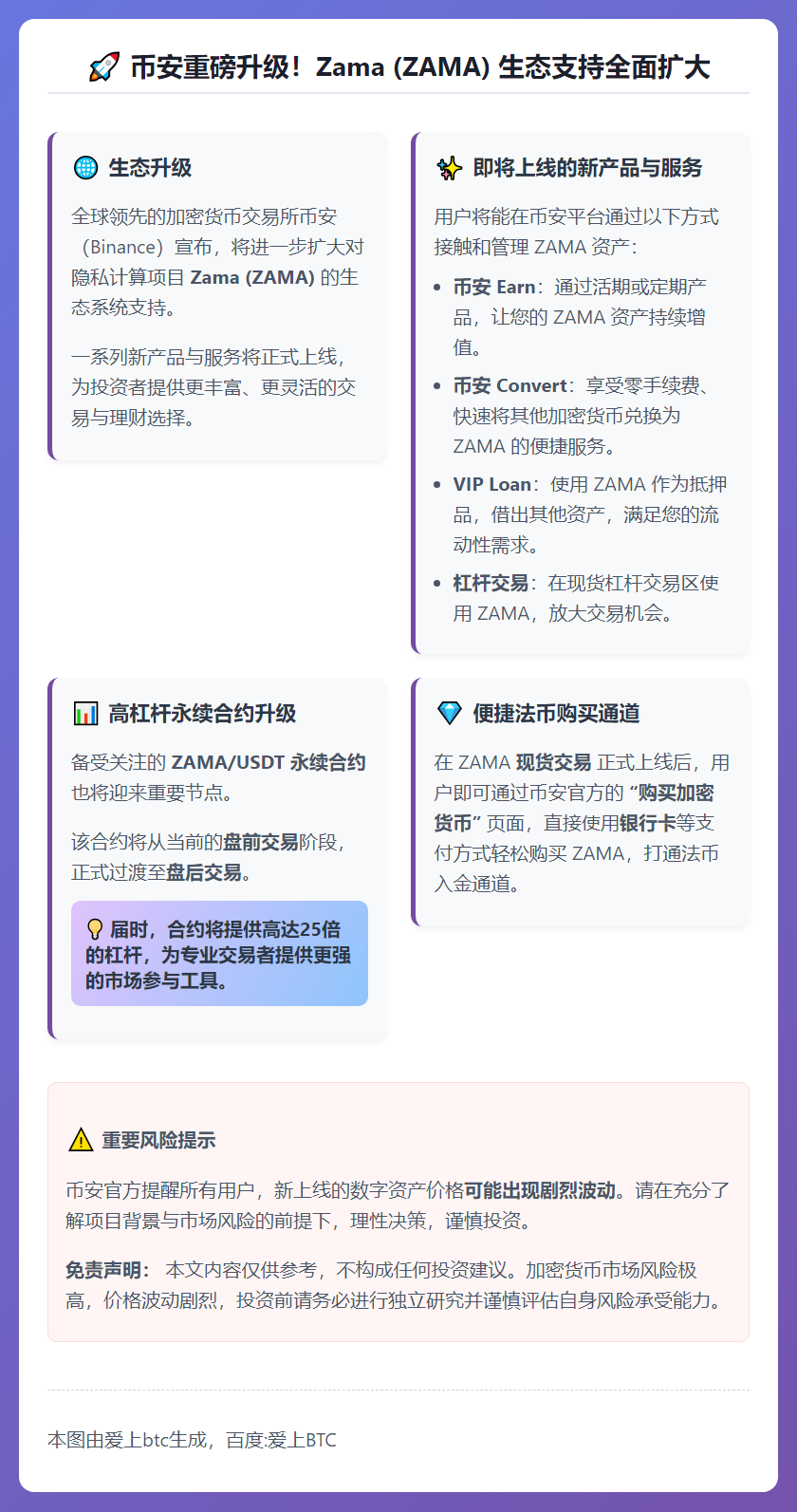 币安新增ZAMA支付方式