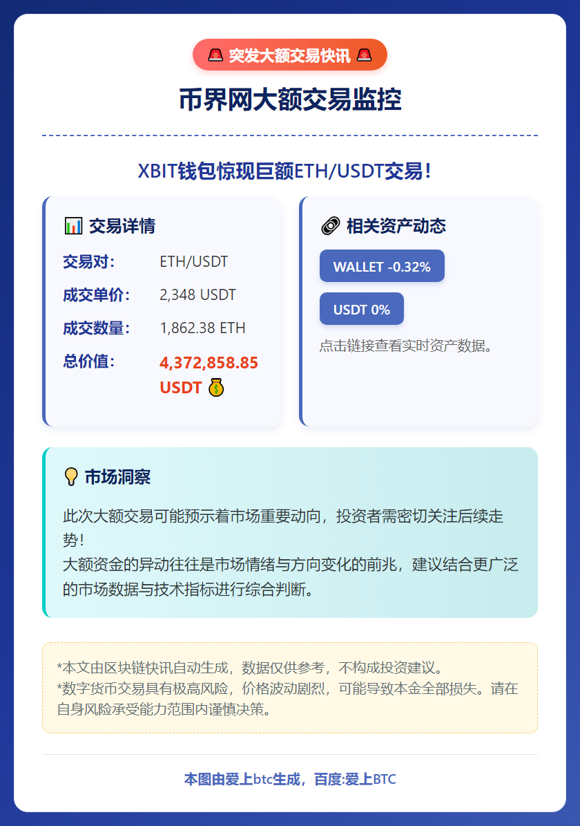 币界网大额交易监控