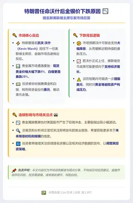 特朗普任命沃什后金银价下跌原因
