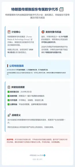 特朗普传媒推股东专属数字代币