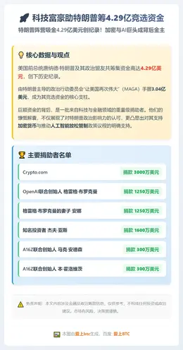 科技富豪助特朗普筹4.29亿竞选资金