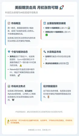 美股期货走高 月初涨势可期
