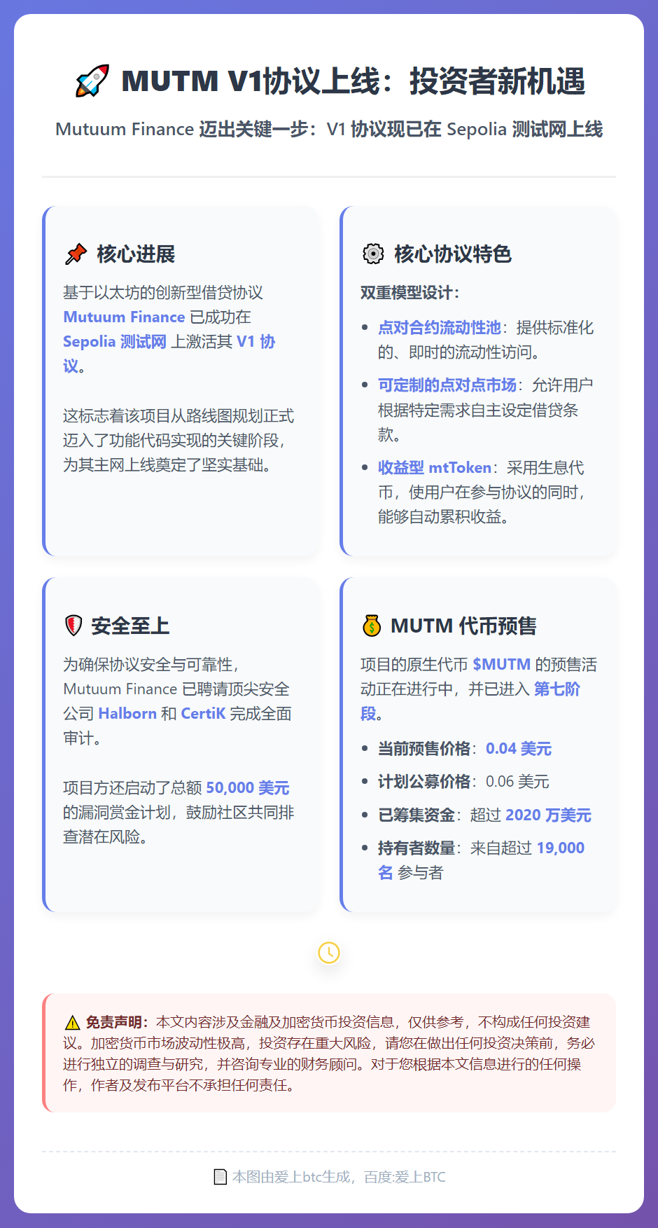 MUTM V1协议上线：投资者新机遇
