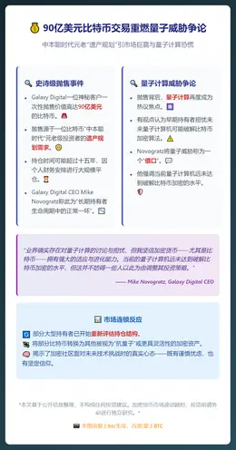 90亿美元比特币交易重燃量子威胁争论