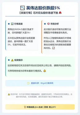 英伟达股价跌超5%