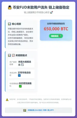 币安FUD未致用户流失 链上储备稳定