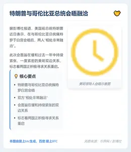 特朗普与哥伦比亚总统会晤融洽